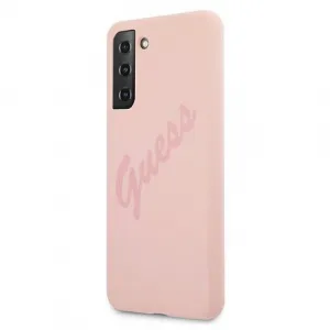 GUESS SILICONE VINTAGE Kryt Samsung Galaxy S21 Plus 5G ružový