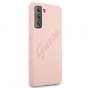 GUESS SILICONE VINTAGE Kryt Samsung Galaxy S21 Plus 5G ružový
