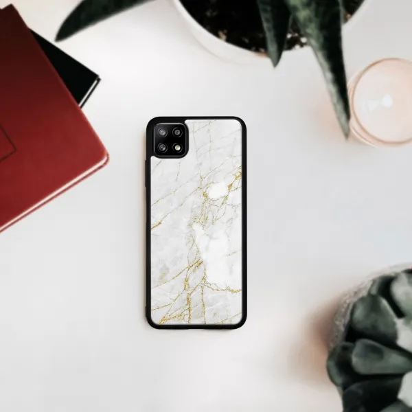 MY ART Silikónový kryt Samsung Galaxy A22 5G WHITE STONE (011)