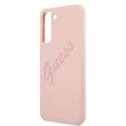 GUESS SILICONE VINTAGE Kryt Samsung Galaxy S21 Plus 5G ružový