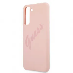 GUESS SILICONE VINTAGE Kryt Samsung Galaxy S21 Plus 5G ružový