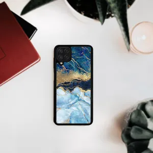 MY ART Silikónový kryt Samsung Galaxy A12 / M12 BLUE MARBLE (141)