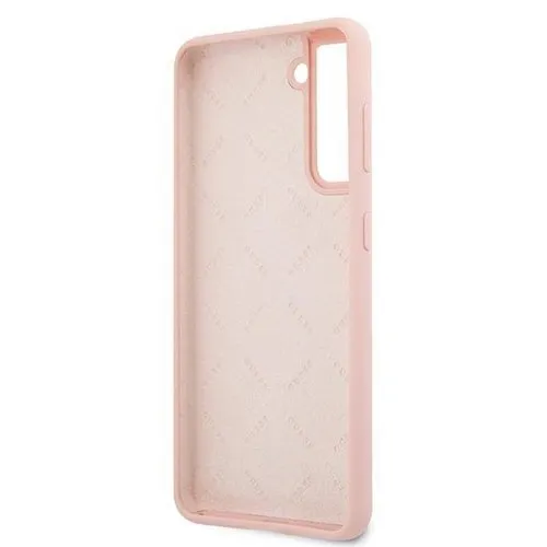 GUESS SILICONE VINTAGE Kryt Samsung Galaxy S21 Plus 5G ružový