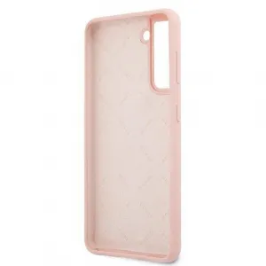 GUESS SILICONE VINTAGE Kryt Samsung Galaxy S21 Plus 5G ružový