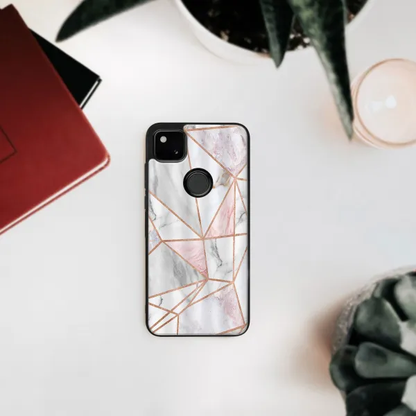 MY ART Silikónový kryt Google Pixel 4a PINK MARBLE (143)