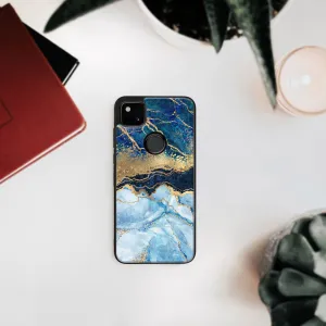 MY ART Silikónový kryt Google Pixel 4a BLUE MARBLE (141)
