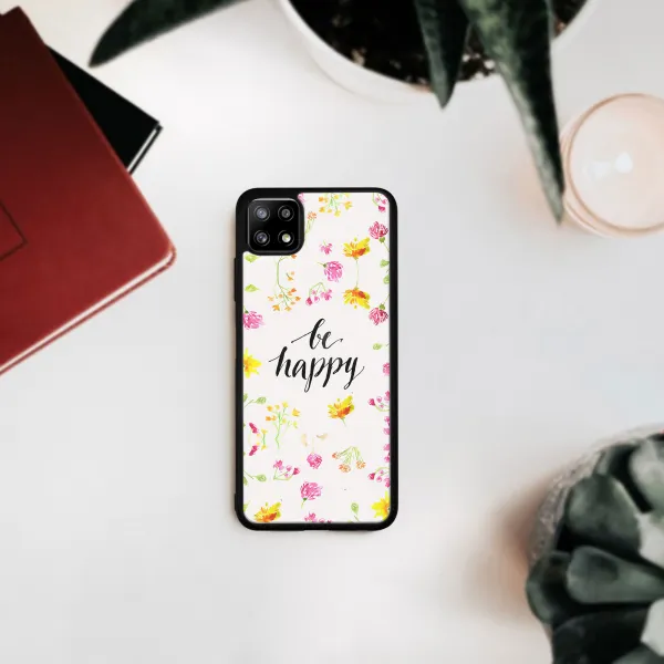 MY ART Silikónový kryt Samsung Galaxy A22 5G BE HAPPY (019)