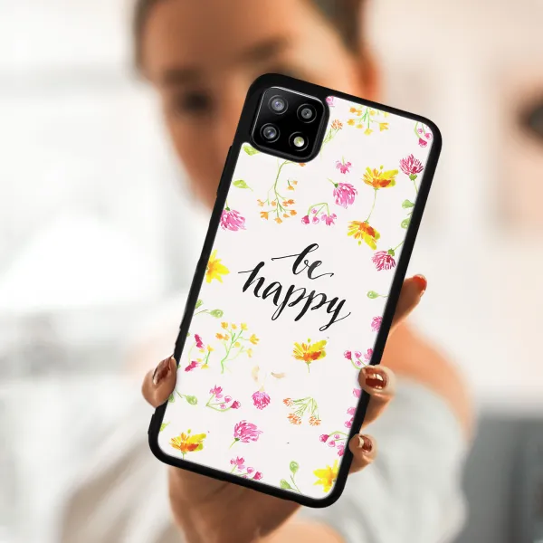 MY ART Silikónový kryt Samsung Galaxy A22 5G BE HAPPY (019)