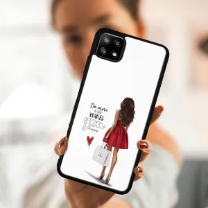 MY ART Silikónový kryt Samsung Galaxy A22 5G RED DRESS (137)