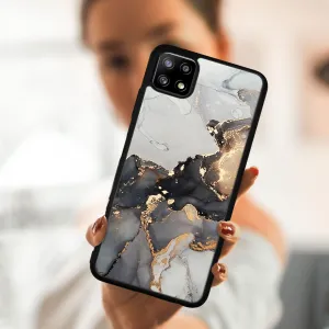 MY ART Silikónový kryt Samsung Galaxy A22 5G GREY MARBLE (140)