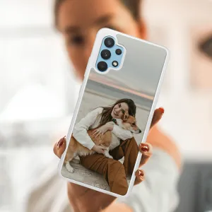 Kryt s vlastnou potlačou Samsung Galaxy A32 priehľadný