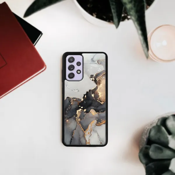 MY ART Silikónový kryt Samsung Galaxy A72 GREY MARBLE (140)