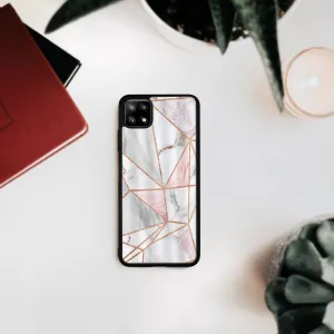 MY ART Silikónový kryt Samsung Galaxy A22 5G PINK MARBLE (143)