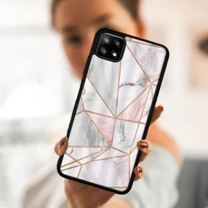 MY ART Silikónový kryt Samsung Galaxy A22 5G PINK MARBLE (143)
