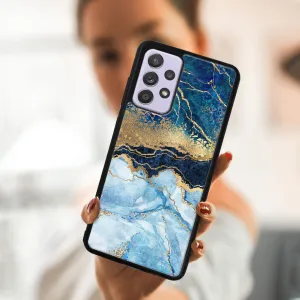 MY ART Silikónový kryt Samsung Galaxy A72 BLUE MARBLE (141)