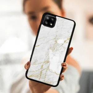 MY ART Silikónový kryt Samsung Galaxy A22 5G WHITE STONE (011)