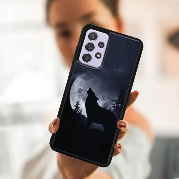 MY ART Silikónový kryt Samsung Galaxy A72 WOLF (247)