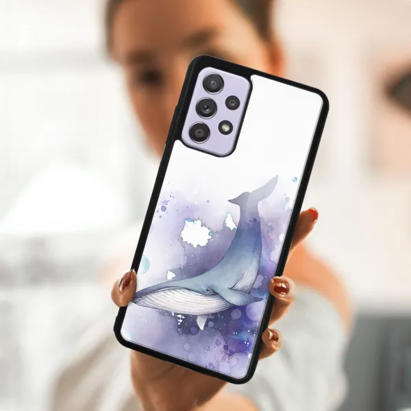 MY ART Silikónový kryt Samsung Galaxy A72 WHALE (242)