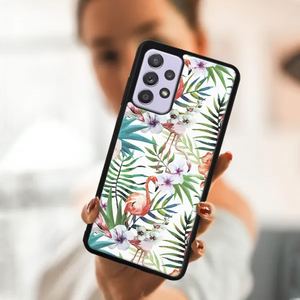 MY ART Silikónový kryt Samsung Galaxy A72 FLAMINGOS (009)