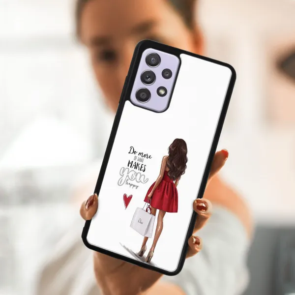 MY ART Silikónový kryt Samsung Galaxy A72 RED DRESS (137)