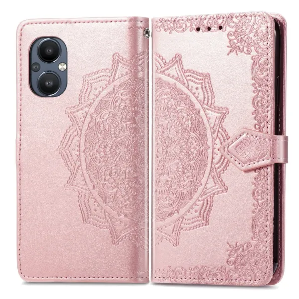 ART Peňaženkový kryt OnePlus Nord N20 5G ORNAMENT ružový