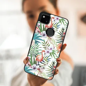 MY ART Silikónový kryt Google Pixel 4a FLAMINGOS (009)