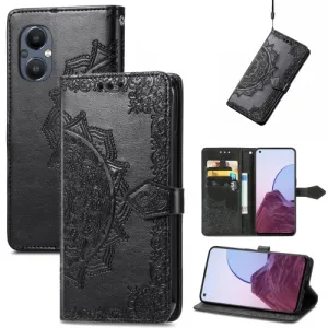 ART Peňaženkový kryt OnePlus Nord N20 5G ORNAMENT čierny