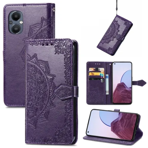 ART Peňaženkový kryt OnePlus Nord N20 5G ORNAMENT fialový
