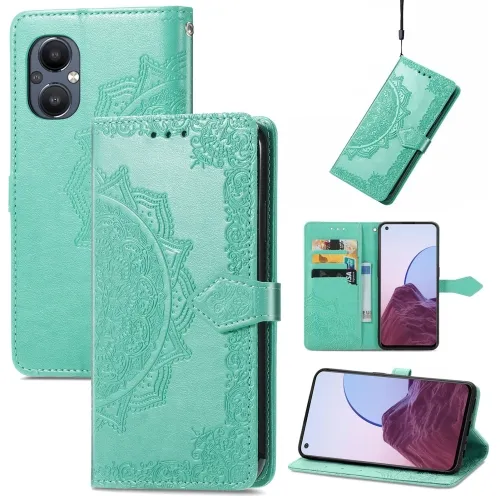 ART Peňaženkový kryt OnePlus Nord N20 5G ORNAMENT zelený