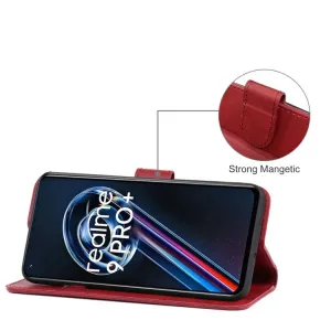 SMOOTH Peňaženkové puzdro Realme 9 Pro+ / Realme 9 červený