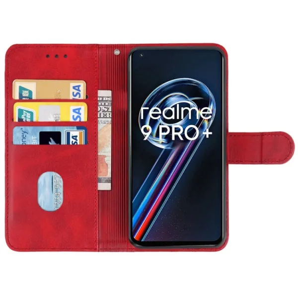 SMOOTH Peňaženkové puzdro Realme 9 Pro+ / Realme 9 červený