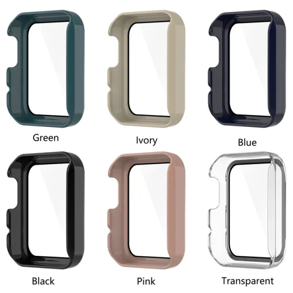 Plastový kryt s ochranným sklom pre Xiaomi Mi Watch Lite modrý