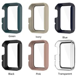 Plastový kryt s ochranným sklom pre Xiaomi Mi Watch Lite modrý