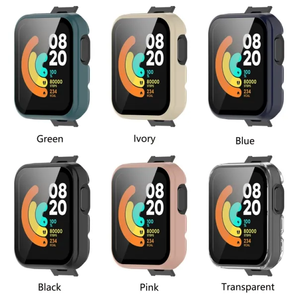 Plastový kryt s ochranným sklom pre Xiaomi Mi Watch Lite modrý