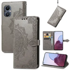 ART Peňaženkový kryt OnePlus Nord N20 5G ORNAMENT šedý