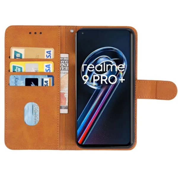 SMOOTH Peňaženkové puzdro Realme 9 Pro+ / Realme 9 hnedý