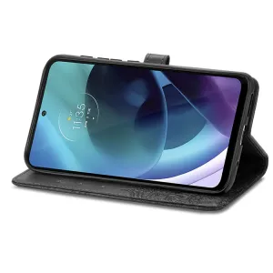 ART Peňaženkový kryt Motorola Moto G71 5G ORNAMENT čierny