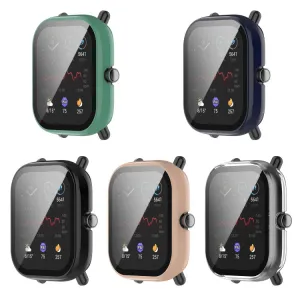 Plastový kryt s ochranným sklom pre Xiaomi Amazfit GTS 2 Mini ružový