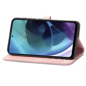 ART Peňaženkový kryt Motorola Moto G71 5G ORNAMENT ružový