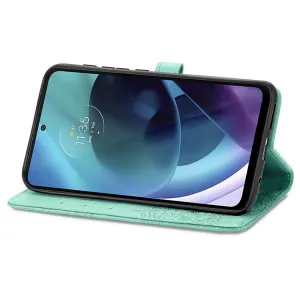 ART Peňaženkový kryt Motorola Moto G71 5G ORNAMENT zelený