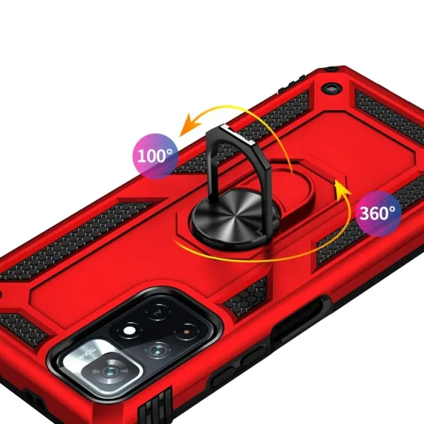 RING Ochranný obal pre Xiaomi Poco M4 Pro 5G / Redmi Note 11S 5G červený