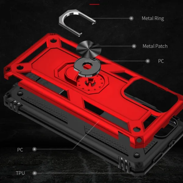 RING Ochranný obal pre Xiaomi Poco M4 Pro 5G / Redmi Note 11S 5G červený