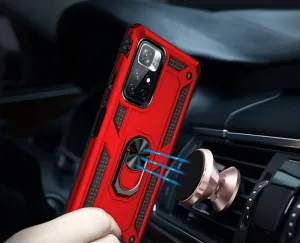 RING Ochranný obal pre Xiaomi Poco M4 Pro 5G / Redmi Note 11S 5G červený