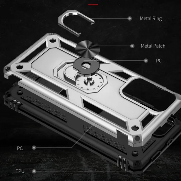 RING Ochranný obal pre Xiaomi Poco M4 Pro 5G / Redmi Note 11S 5G strieborný