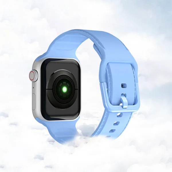 RUBBER Remienok Apple Watch 7 (45mm) / 6 / SE / 5 / 4 (44mm) / 3 / 2 / 1 (42mm) biely