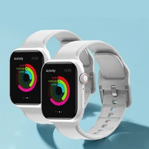 RUBBER Remienok Apple Watch 7 (45mm) / 6 / SE / 5 / 4 (44mm) / 3 / 2 / 1 (42mm) biely