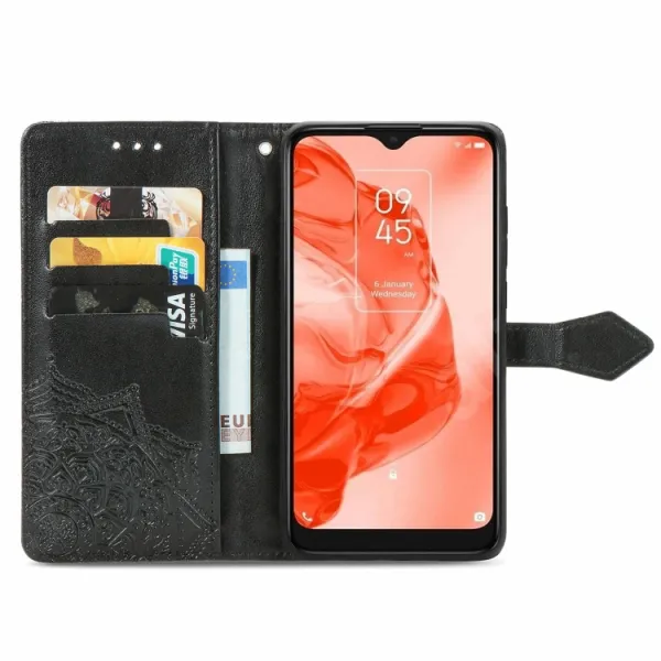 ART Peňaženkový kryt TCL 205 ORNAMENT čierny