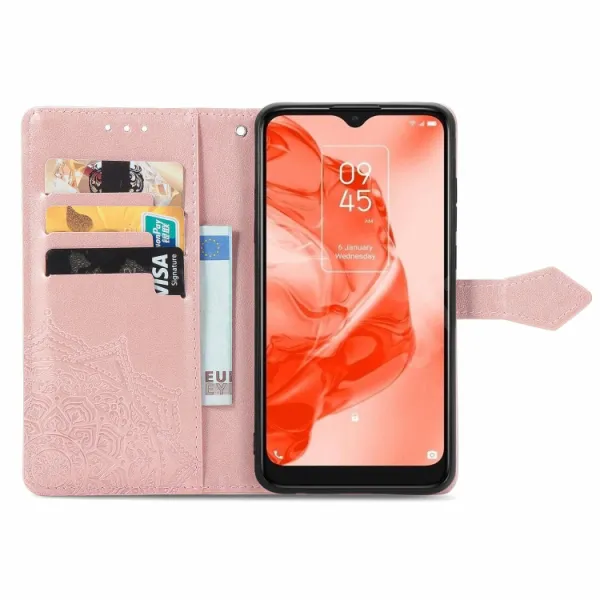ART Peňaženkový kryt TCL 205 ORNAMENT ružový