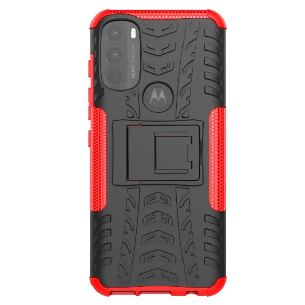STAND Extra odolný obal Motorola Moto G71 5G červený