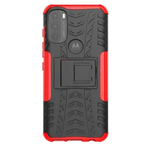 STAND Extra odolný obal Motorola Moto G71 5G červený
